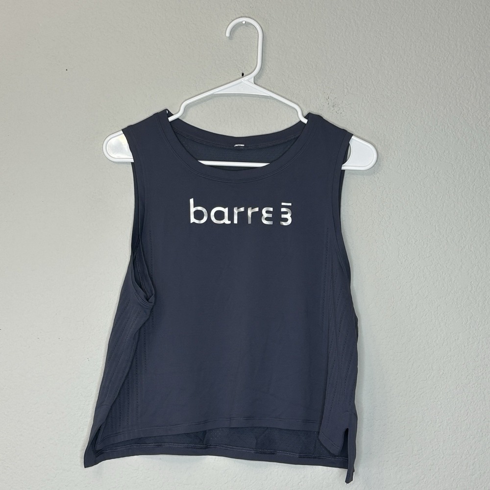 Lululemon And Barre3 Collaboration Navy Blue Tank Top Women's Size 8 Athletic